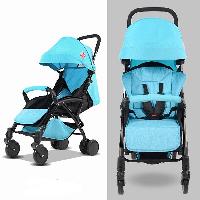 360 Degree Rotation PU Wheel Soft Wheel Luxury Baby Carriage Pocket Tricycle Baby Stroller (SF-S00A7 (steel))