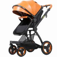 Multi-color Optional PU Leather Canopy Fabric Aluminum Alloy Baby Stroller 3 in 1 with EN1888 (SF-S00X6)
